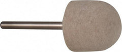 Value Collection - 3/4" Diam, 1/8" Shank Diam, Oval Shaped Mounted Bob - Rock Hard Density, 3/4" Head Length, 2" Shank Length, Wool Felt - Strong Tooling