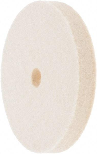 Value Collection - 4" Diam x 1/2" Thick Unmounted Buffing Wheel - 1 Ply, Polishing Wheel, 1/2" Arbor Hole, Medium Density - Strong Tooling