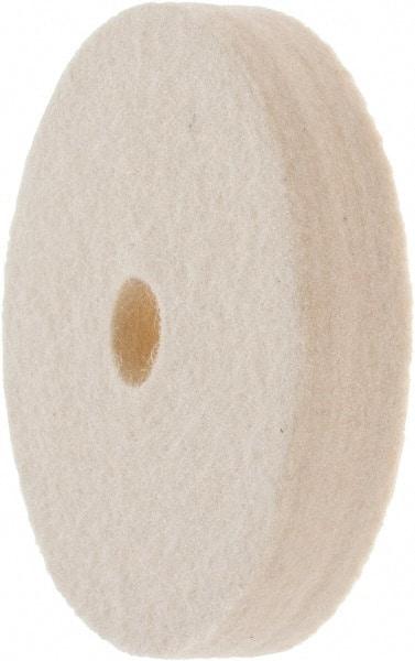 Value Collection - 3" Diam x 1/2" Thick Unmounted Buffing Wheel - 1 Ply, Polishing Wheel, 1/2" Arbor Hole, Hard Density - Strong Tooling