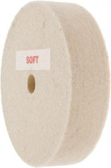 Value Collection - 4" Diam x 1" Thick Unmounted Buffing Wheel - 1 Ply, Polishing Wheel, 1/2" Arbor Hole, Medium Density - Strong Tooling