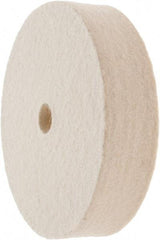 Value Collection - 4" Diam x 1" Thick Unmounted Buffing Wheel - 1 Ply, Polishing Wheel, 1/2" Arbor Hole, Soft Density - Strong Tooling