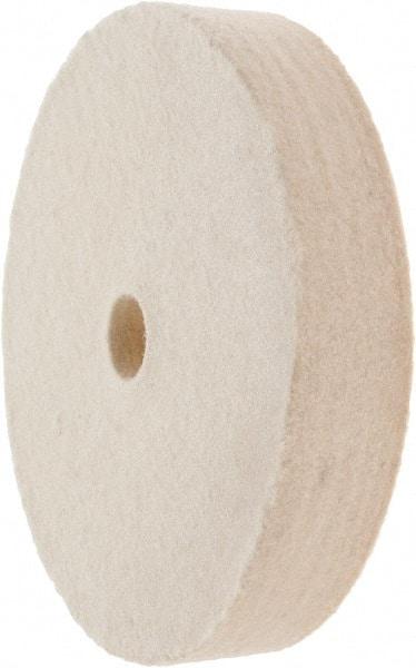 Value Collection - 4" Diam x 3/4" Thick Unmounted Buffing Wheel - 1 Ply, Polishing Wheel, 1/2" Arbor Hole, Hard Density - Strong Tooling