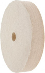 Value Collection - 4" Diam x 3/4" Thick Unmounted Buffing Wheel - 1 Ply, Polishing Wheel, 1/2" Arbor Hole, Hard Density - Strong Tooling