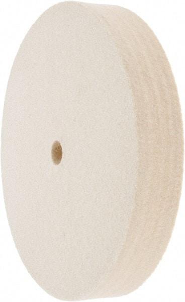 Value Collection - 6" Diam x 1" Thick Unmounted Buffing Wheel - 1 Ply, Polishing Wheel, 1/2" Arbor Hole, Medium Density - Strong Tooling