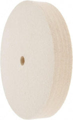 Value Collection - 6" Diam x 1" Thick Unmounted Buffing Wheel - 1 Ply, Polishing Wheel, 1/2" Arbor Hole, Medium Density - Strong Tooling