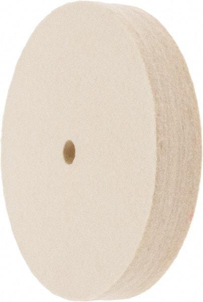 Value Collection - 6" Diam x 1" Thick Unmounted Buffing Wheel - 1 Ply, Polishing Wheel, 1/2" Arbor Hole, Soft Density - Strong Tooling