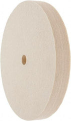 Value Collection - 6" Diam x 3/4" Thick Unmounted Buffing Wheel - 1 Ply, Polishing Wheel, 1/2" Arbor Hole, Hard Density - Strong Tooling