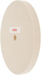 Value Collection - 6" Diam x 1/2" Thick Unmounted Buffing Wheel - 1 Ply, Polishing Wheel, 1/2" Arbor Hole, Hard Density - Strong Tooling