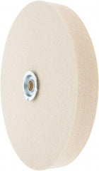 Value Collection - 8" Diam x 1" Thick Unmounted Buffing Wheel - 1 Ply, Polishing Wheel, 1" Arbor Hole, Medium Density - Strong Tooling