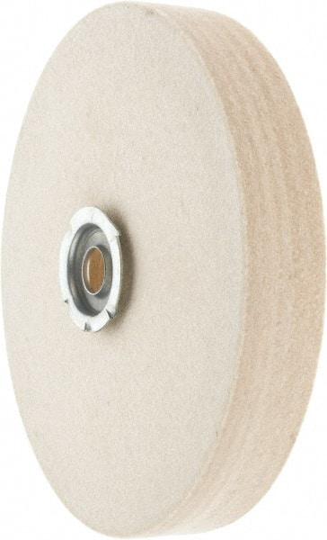 Value Collection - 6" Diam x 1" Thick Unmounted Buffing Wheel - 1 Ply, Polishing Wheel, 1" Arbor Hole, Hard Density - Strong Tooling