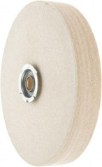 Value Collection - 6" Diam x 1" Thick Unmounted Buffing Wheel - 1 Ply, Polishing Wheel, 1" Arbor Hole, Hard Density - Strong Tooling