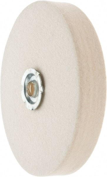 Value Collection - 6" Diam x 1" Thick Unmounted Buffing Wheel - 1 Ply, Polishing Wheel, 1" Arbor Hole, Medium Density - Strong Tooling