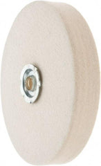 Value Collection - 6" Diam x 1" Thick Unmounted Buffing Wheel - 1 Ply, Polishing Wheel, 1" Arbor Hole, Medium Density - Strong Tooling