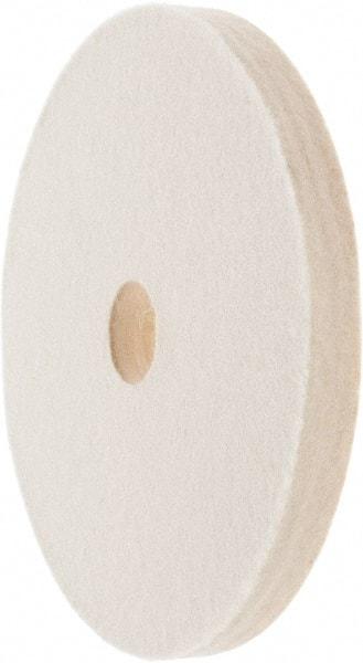 Value Collection - 6" Diam x 1/2" Thick Unmounted Buffing Wheel - 1 Ply, Polishing Wheel, 1" Arbor Hole, Medium Density - Strong Tooling