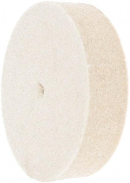 Made in USA - 2" Diam x 1/2" Thick Unmounted Buffing Wheel - 1 Ply, Polishing Wheel, 1/2" Arbor Hole, Hard Density - Strong Tooling