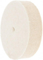 Made in USA - 2" Diam x 1/2" Thick Unmounted Buffing Wheel - 1 Ply, Polishing Wheel, 1/2" Arbor Hole, Hard Density - Strong Tooling