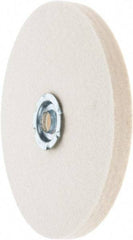 Value Collection - 6" Diam x 1/2" Thick Unmounted Buffing Wheel - 1 Ply, Polishing Wheel, 1" Arbor Hole, Soft Density - Strong Tooling