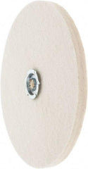 Value Collection - 8" Diam x 1/2" Thick Unmounted Buffing Wheel - 1 Ply, Polishing Wheel, 1" Arbor Hole, Soft Density - Strong Tooling