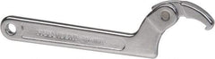 Paramount - 1-1/4" to 3" Capacity, Adjustable Pin Spanner Wrench - 8-1/8" OAL, 5/32" Hook Pin Height - Strong Tooling