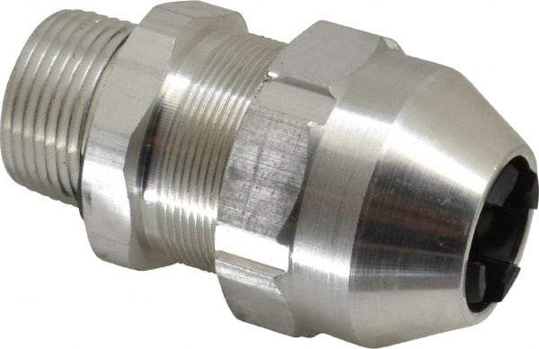 Thomas & Betts - 0.66 to 0.78" Cable Capacity, Class 1, Gas & Vapor Environments, Straight Strain Relief Cord Grip - 1 NPT Thread, Aluminum - Strong Tooling