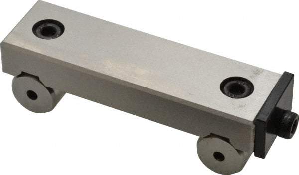 SPI - 3-3/4 Inch Long x 1 Inch Wide x 0.0002 Inch Center to Center Accuracy, 0.0004 Inch Parallelism, 2-1/2 Inch Between Rolls, Sine Bar - Steel, Includes Back Plate - Strong Tooling