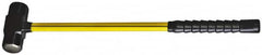 NUPLA - 6 Lb Head, 16" Long Sledge Hammer - Steel Head, 1-3/4" Face Diam, 5-7/8" Long Head, Fiberglass Handle - Strong Tooling