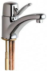 Chicago Faucets - Single Handle, Deck Mounted, Single Hole Bathroom Faucet - Ceramic Mixing Cartridge, No Drain, Integral Spout - Strong Tooling