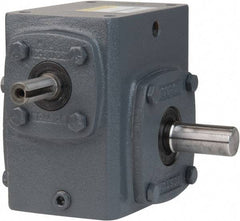 Boston Gear - 2.06 Centerline Distance, 25:1, 70 RPM Output, 1.16 Input Horsepower, 875 Lbs. Max Torque, Speed Reducer - Part No. 721-25-J, 5/8" Shaft Diam, Single Shaft Right, 4.34" High - Strong Tooling