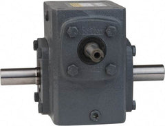 Boston Gear - 3-3/4 Centerline Distance, 60:1, 29 RPM Output, 2.24 Input Horsepower, 3,277 Lbs. Max Torque, Speed Reducer - Part No. 738-60-H, 1" Shaft Diam, Double Shaft Left & Right, 7.63" High - Strong Tooling