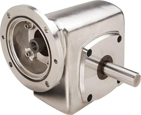 Boston Gear - 2.06 Centerline Distance, 60:1, 29 RPM Output, 0.55 Input Horsepower, 826 Lbs. Max Torque, Speed Reducer - Part No. SSF72160KB5JS, Single Shaft Right, 5/8" Bore, 4.34" High, 56C NEMA - Strong Tooling