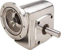 Boston Gear - 1-3/4 Centerline Distance, 60:1, 29 RPM Output, 0.35 Input Horsepower, 527 Lbs. Max Torque, Speed Reducer - Part No. SSF71860KB5JS, Single Shaft Right, 5/8" Bore, 3.81" High, 56C NEMA - Strong Tooling