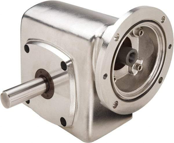 Boston Gear - 1-3/4 Centerline Distance, 50:1, 35 RPM Output, 0.44 Input Horsepower, 573 Lbs. Max Torque, Speed Reducer - Part No. SSF71850KB5GS, Single Shaft Left, 5/8" Bore, 3.81" High, 56C NEMA - Strong Tooling