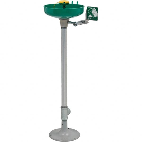 Haws - 15" Wide x 38" High, Pedestal Mount, Plastic Bowl, Eye & Face Wash Station - 11" Inlet, 3.7 GPM Flow Rate - Strong Tooling