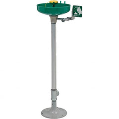 Haws - 15" Wide x 38" High, Pedestal Mount, Plastic Bowl, Eye & Face Wash Station - 11" Inlet, 3.7 GPM Flow Rate - Strong Tooling