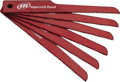 Ingersoll-Rand - 4" Long x 1/2" Thick, Bi-Metal Reciprocating Saw Blade - Scroll Profile, 10 to 14 TPI, Toothed Edge - Strong Tooling