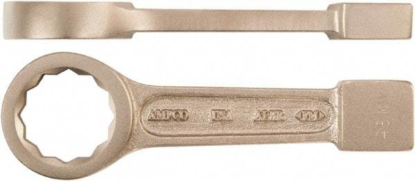 Ampco - 65mm 12 Point Striking Box Wrench - Single End, 11-1/4" OAL, Aluminum Bronze, Polished Finish - Strong Tooling