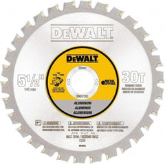 DeWALT - 5-1/2" Diam, 25/32" Arbor Hole Diam, 30 Tooth Wet & Dry Cut Saw Blade - Steel, Crosscutting Action, Standard Round Arbor - Strong Tooling