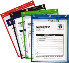 C-LINE - 20 Piece Black, Red, Blue & Green Shop Ticket Holder - 12" High x 9" Wide - Strong Tooling