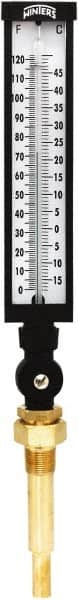 Winters - -15 to 120°F, Industrial Thermometer with Standard Thermowell - 5 Inch Immersion Length, 6 Inch Stem Length, 20 Inch Long, 3/4 Inch Thread - Strong Tooling