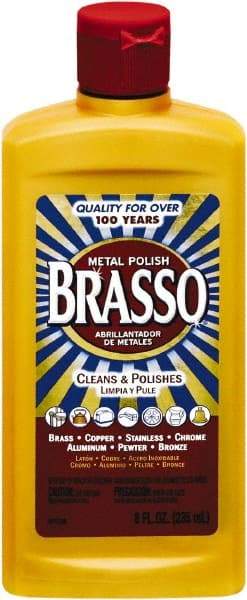 Brasso - 8 Fluid Ounce Liquid Metal Polish - Unscented, Bottle - Strong Tooling