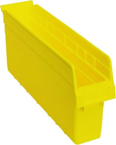 Quantum Storage - 17-7/8" Deep, Yellow Polypropylene Hopper Shelf Bin - 8" High x 4-3/8" Wide x 17-7/8" Long - Strong Tooling