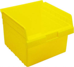 Quantum Storage - 11-5/8" Deep, Yellow Polypropylene Hopper Shelf Bin - 8" High x 11-1/8" Wide x 11-5/8" Long - Strong Tooling