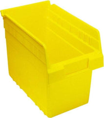 Quantum Storage - 11-5/8" Deep, Yellow Polypropylene Hopper Shelf Bin - 8" High x 6-5/8" Wide x 11-5/8" Long - Strong Tooling