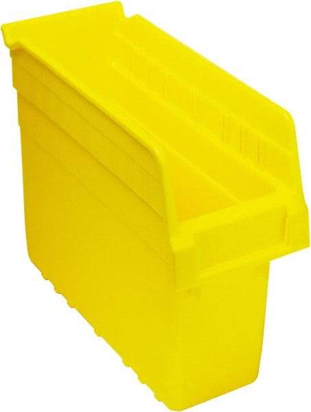 Quantum Storage - 11-5/8" Deep, Yellow Polypropylene Hopper Shelf Bin - 8" High x 4-3/8" Wide x 11-5/8" Long - Strong Tooling