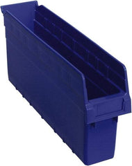 Quantum Storage - 17-7/8" Deep, Blue Polypropylene Hopper Shelf Bin - 8" High x 4-3/8" Wide x 17-7/8" Long - Strong Tooling