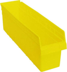 Quantum Storage - 23-5/8" Deep, Yellow Polypropylene Hopper Shelf Bin - 8" High x 6-5/8" Wide x 23-5/8" Long - Strong Tooling