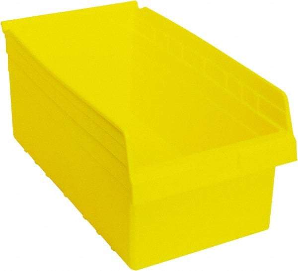 Quantum Storage - 17-7/8" Deep, Yellow Polypropylene Hopper Shelf Bin - 8" High x 11-1/8" Wide x 17-7/8" Long - Strong Tooling