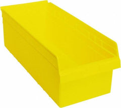 Quantum Storage - 23-5/8" Deep, Yellow Polypropylene Hopper Shelf Bin - 8" High x 11-1/8" Wide x 23-5/8" Long - Strong Tooling