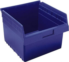 Quantum Storage - 11-5/8" Deep, Blue Polypropylene Hopper Shelf Bin - 8" High x 11-1/8" Wide x 11-5/8" Long - Strong Tooling