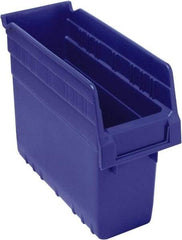 Quantum Storage - 11-5/8" Deep, Blue Polypropylene Hopper Shelf Bin - 8" High x 4-3/8" Wide x 11-5/8" Long - Strong Tooling